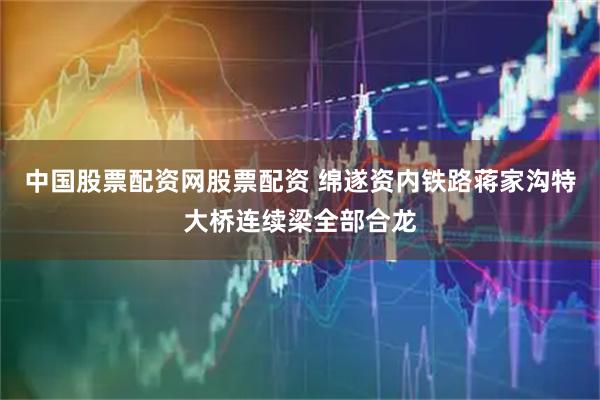 中国股票配资网股票配资 绵遂资内铁路蒋家沟特大桥连续梁全部合龙